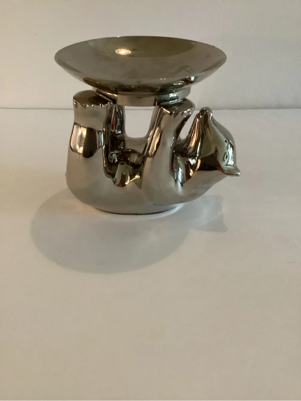 Vintage Restoration Hardware Polar Bear Candle Holder Silver Plate